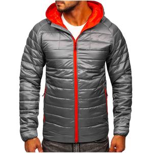 เสื้อแจ็กเก็ตกันลมเข้ารูปสำหรับผู้ชายเสื้อบอมเบอร์แบบพอดีตัวพร้อมปกตั้งและผ้าใบแบบกำหนดเองกันลมให้ความอบอุ่น - Product Image 1