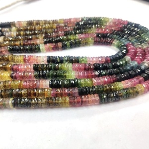 Lot de perles de pierres précieuses pastèque et Tourmaline, pneus à facettes, pour fabrication indienne, vente en gros, prix d'usine, nouveau modèle - Product Image 4