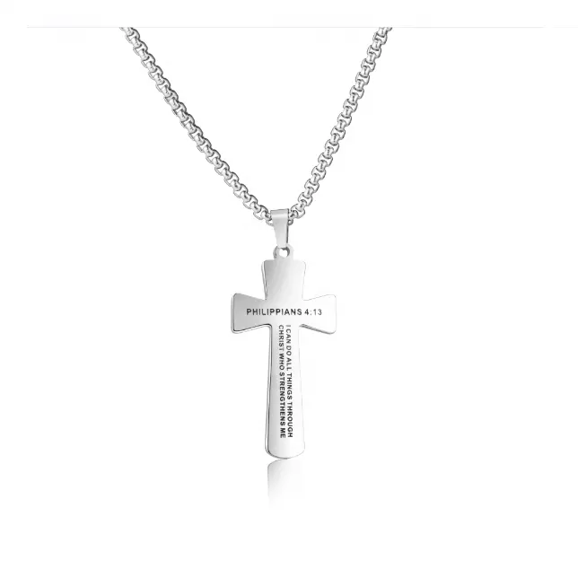 Cross Tennis Necklace Silver Baseball Necklace For Male