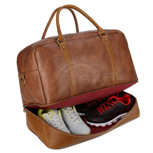 Wholesale Custom Designer Durable PU <b>Leather</b> <b>Duffle</b> <b>Bags</b> for Outdoor Sports & Travel Fashionable Zipper Closure - Product Image 2