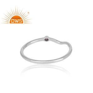 Vente en gros de bague en argent améthyste, ensemble de bijoux ronds naturels faits à la main et martelés à la main, vente en gros, 925 - Product Image 4