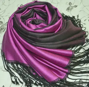 Reversível Mul Berry seda lenços xales 100% lenços de seda reversíveis lenços artesanais feitos por empresa indiana