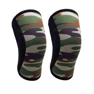 High Quality Durable 7MM Neoprene <b>Knee</b> Sleeve Camouflage <b>Compression</b> Powerlifting Workout Squat <b>Support</b> Logo <b>Knee</b> Brace - Product Image 1