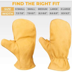 Mitaines pour femmes en cuir de mouton doublées de fourrure pour l'hiver - Product Image 2