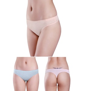 Calzoncillos de tiro bajo de algodón transpirable sólido de diseñador superventas para mujer, bragas de encaje sexis bordadas con logotipo personalizado al por mayor - Product Image 5