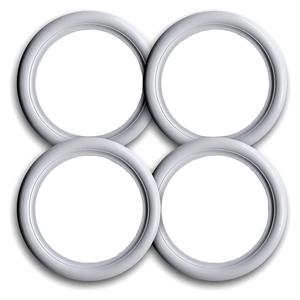 Teamcar 4 piezas de lujo de cromo blanco flanco para 13-17 pulgadas neumático de ajuste universal para vehículos Toyota - Product Image 3