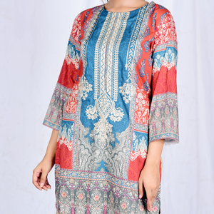 งานปักลายดิจิตอลคุณภาพสูงบนผ้าลอน สำหรับผู้หญิง สไตล์อินเดีย-ปากีสถาน คอลเลคชั่นฤดูร้อน MP-A098 OEM - Product Image 3