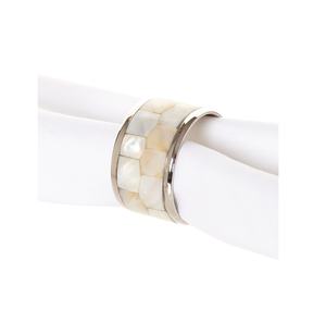 <b>Mother</b> of Pearl Napkin <b>Ring</b> Holder for Unique Design and Best Quality with Round Shape for Restaurant Office Use - Product Image 1