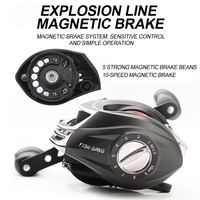 Jof — moulinet de pêche baitcasting, haute qualité, vitesse 7.2:1, 18 + 1BB, droitier et gaucher, OEM