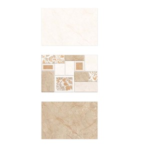 Diseño 3D de flores de color rosa con azulejos de pared de cerámica de color blanco 300x450mm - Product Image 5
