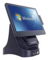 Precio de fábrica Pantalla táctil de 15,6 o 15 pulgadas Windows Pos Windows 10 con impresora incorporada