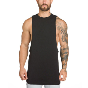 Chaleco de entrenamiento de secado rápido de alta calidad para hombre, camisetas sin mangas elásticas para gimnasio con estilo informal y decoración de agujeros de insignia transpirable - Product Image 4
