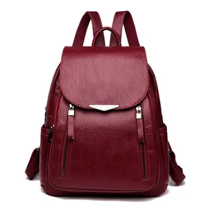 Sac à dos femme 2023 voyage grand sac à dos en cuir PU sac à main cartable pour filles sac à bandoulière femme femme - Product Image 1