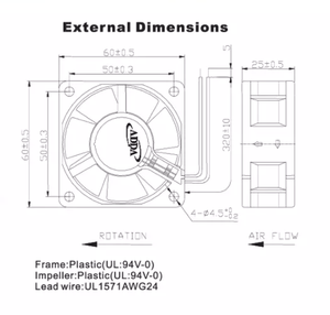 ADDA — ventilateurs de refroidissement imperméables pour machine à l'extérieur, 12V 24V 48V 60x60x25mm, livraison gratuite - Product Image 2