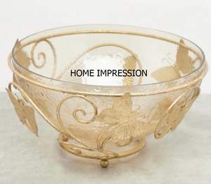 ชามโลหะสีทองหรูหราสำหรับตกแต่งฐานแก้วแบบแฟนซีงานฝีมือใหม่ - Product Image 5