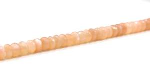 ลูกปัดมูนสโตนสีพีชธรรมชาติทรงรอนเดลเหลี่ยมเพชรพลอย ขนาด 6 มม. ความยาว 7 นิ้ว สำหรับทำเครื่องประดับ ได้รับการรับรองจากผู้ที่สาม - Product Image 5