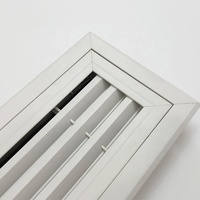 Rejilla de aire de retorno de pared de plástico PVC HVAC con filtro con bisagras