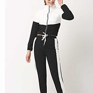 Dual Color Women's Block <b>Track</b>-<b>Suits</b> Winter Wear Ladies Wind Breaker <b>Suits</b> <b>for</b> <b>Sale</b> - Product Image 3