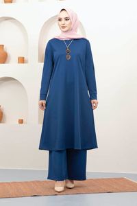 Tunique Hijab en dentelle avec boutons, ensemble de 2 pièces, vêtements islamiques, robes turques modestes mode, Abaya - Product Image 4