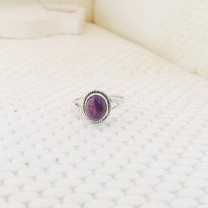 925 bagues de fiançailles en argent Sterling femmes améthyste pierres précieuses lunette réglage luxe haute qualité mariage bijoux fins - Product Image 3