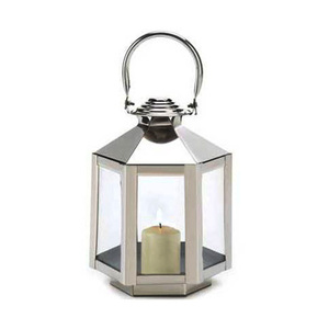 Premium Attractive Price Tabletop <b>Lantern</b> Shiny <b>Silver</b> Color High Standard Quality Candle Holder <b>Lantern</b> Christmas Decoration - Product Image 1
