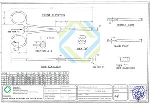Allis Pince à Artère Tissue Haute Qualité 8 \ "Dents 5x6 Hémostat Instrument Chirurgical en Acier Inoxydable Tuffier Allies Allis - Product Image 6