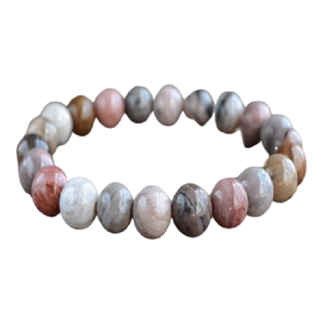 Pulsera de madera petrificada, cuentas de cristal, pulsera de piedra, piedras preciosas, joyería de moda, regalo para hombres y mujeres, mayorista de meditación energética - Product Image 6