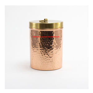 New Design Candle Jar with Metal Lid Wholesales <b>Top</b> Selling and High Quality Made India Copper and Gold Lid - Product Image 2