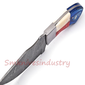 การล่าสัตว์ตั้งแคมป์กลางแจ้งที่กำหนดเองสไตล์ธงเท็กซัสจัดการมีดที่สวยงาม (Smk1625) - Product Image 4