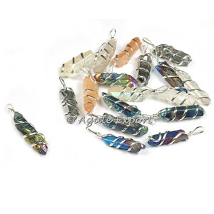 Aura Cristaux Wire Wrap Cristaux Pendentifs - Product Image 1