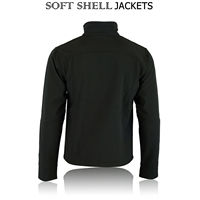 Veste softshell d'hiver pour homme, résistante à l'eau, écologique, avec poches avant, col montant, noire, réversible, coupe-vent, respirante