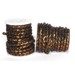 High Quality Designer <b>Braided</b> Leather <b>Cord</b> in round Pattern for DIY Jewelry Making Hot Sale-Wholesale Price - Product Image 1