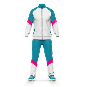 Ensemble de survêtement d'hiver grande taille de qualité supérieure pour le fitness et le jogging, motif uni, avec sweat-shirt et pantalon de jogging 100 % coton - Product Image 4