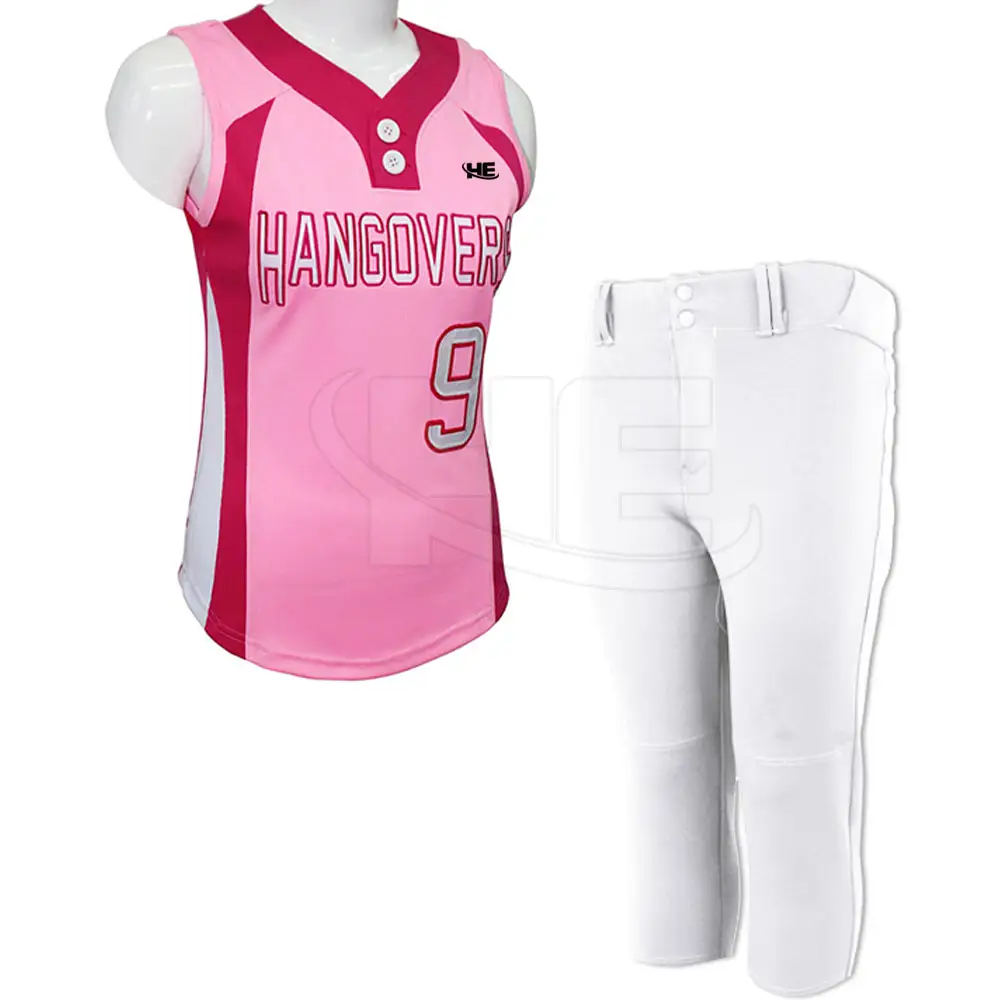 Groothandel Sublimatie Afdrukken Softbal Wear Vrouwen Lege Honkbal Jersey Uniform