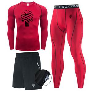 Wholesale Compression Pants Shirt Top Long Sleeve <b>Jacket</b> Set Suit Face Cover Gym Fitness Sets 5Pcs Men's <b>Workout</b> Clothes - Product Image 6