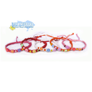 Funky Generation Bali Unique Coton Cire Couleur Assortie Ethnique À La Mode Amitié Bracelet-Cadeau Unisexe - Product Image 1