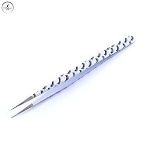 Pinzas para pestañas postizas de Color blanco, Punta puntiaguda, herramienta personalizada con nombre de marca y embalaje, venta al por mayor, selección y separación - Product Image 2