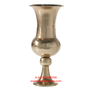 Traditional Aluminium Gold Antique Urn <b>Vase</b> for Home Decoration Antique Design Metal Decorative Wedding <b>Vase</b> - Product Image 2