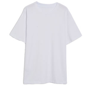 T-shirt à manches courtes pour hommes, en coton pur, de couleur blanche et noir, décontracté, avec tissus de marque, utilisé - Product Image 2