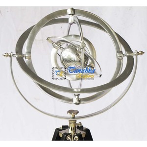 Globo de decoración para el hogar, soporte de madera para suelo giratorio, globo decorativo, regalo, decoración náutica - Product Image 4