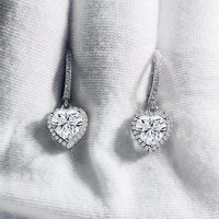 Xingyue 925 ayar gümüş moissanite takı seti yüzük, moissanite küpe ve mozanit kolye
