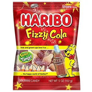 Haribo Gummi कैंडी, Fizzy कोला, 5 औंस (12-पैक) (12-बैग)