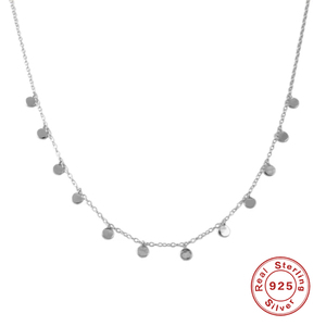 ROXI — collier ras du cou multirangs en argent 925 pour femmes, pièces de monnaie en or - Product Image 2