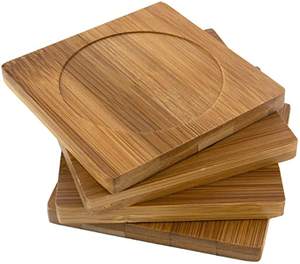 Dessous de verres en bois personnalisés, conception de boissons, taille personnalisée, pour boissons chaudes, tapis en bois - Product Image 1