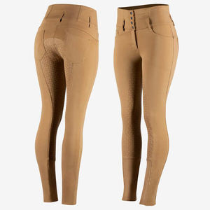 Leggings d'équitation moulants personnalisés d'usine OEM avec siège entièrement en silicone Culottes d'équitation confortables pour femmes - Product Image 1