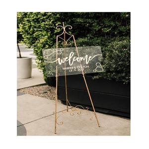 Soporte de bienvenida de metal dorado a granel, tamaño y forma personalizados, soporte de bienvenida para uso en bodas y fiestas de cumpleaños - Product Image 2