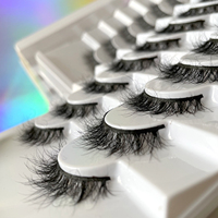 Cils faux en gros, bande complète, cils de vison, 100% faits à la main, paquets bouclés, cils 3D