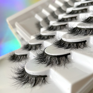 Großhandel Künstliche Wimpern Volle Streifen Nerz-Wimpern 100% Handgefertigt Packungen Geschwungene 3D-Wimpern - Product Image 3