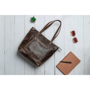 LW Top Cuir Haute Qualité Logo Personnalisé Atmosphère Exquise Style Simple Portable Shopping Bag Lady Tote Handbag - Product Image 2