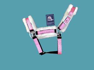 Haltères en nylon pour chevaux, doublés de fourrure, en matière scintillante, avec boucles en étain, couleurs personnalisables, logo et marque sur mesure - Product Image 2